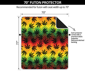 Cannabis Rasta Pattern Print Futon Protector