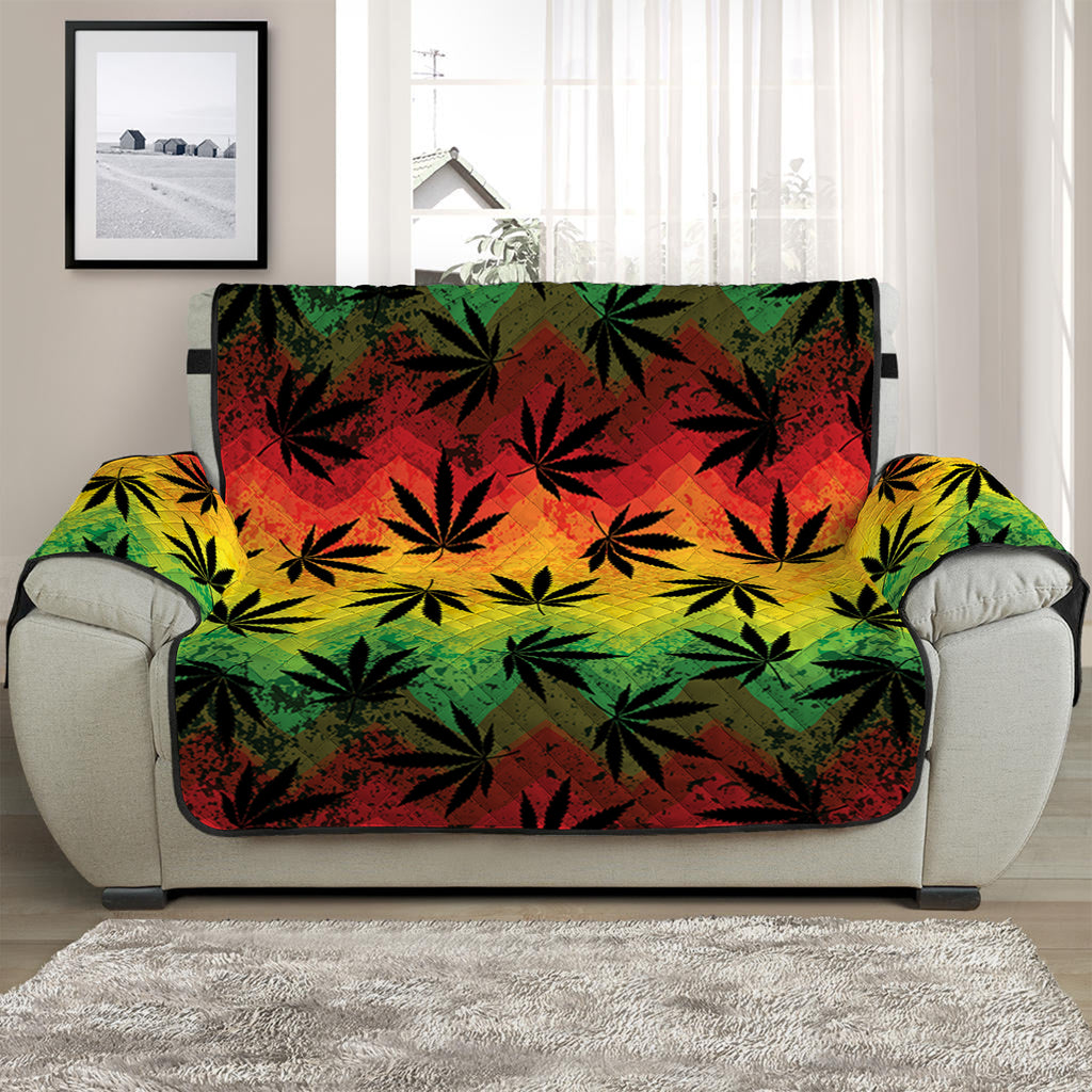 Cannabis Rasta Pattern Print Half Sofa Protector