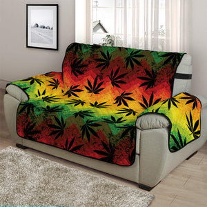 Cannabis Rasta Pattern Print Half Sofa Protector