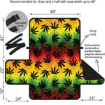 Cannabis Rasta Pattern Print Half Sofa Protector