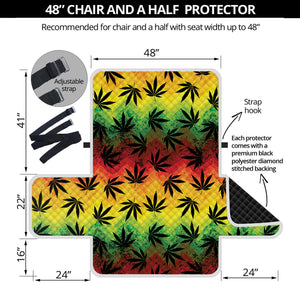 Cannabis Rasta Pattern Print Half Sofa Protector