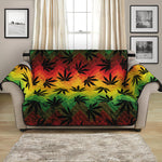 Cannabis Rasta Pattern Print Loveseat Protector