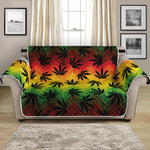 Cannabis Rasta Pattern Print Loveseat Protector