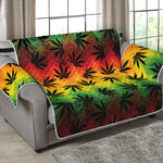 Cannabis Rasta Pattern Print Loveseat Protector