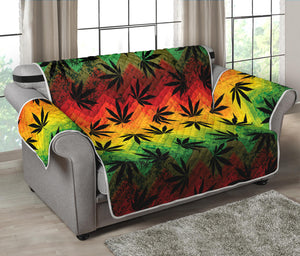 Cannabis Rasta Pattern Print Loveseat Protector