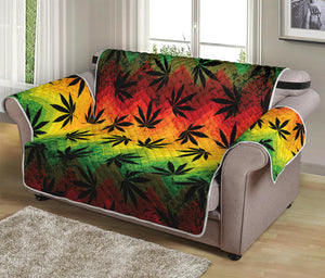 Cannabis Rasta Pattern Print Loveseat Protector