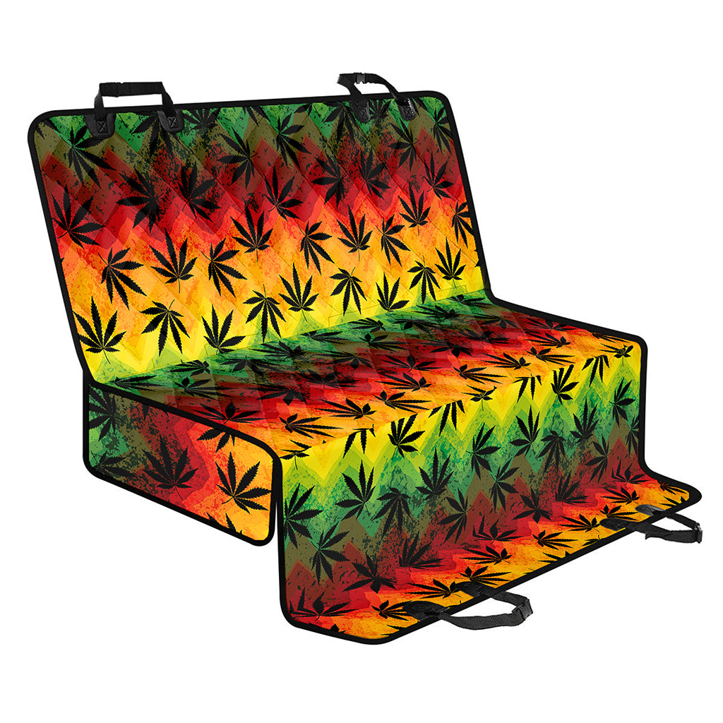 Cannabis Rasta Pattern Print Pet Car Back Seat Cover