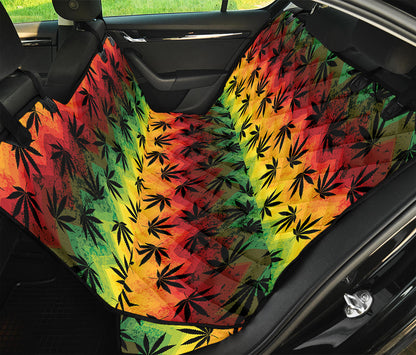 Cannabis Rasta Pattern Print Pet Car Back Seat Cover