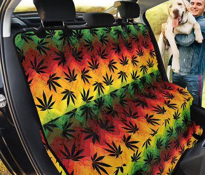 Cannabis Rasta Pattern Print Pet Car Back Seat Cover