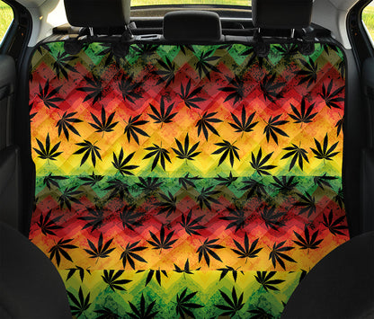 Cannabis Rasta Pattern Print Pet Car Back Seat Cover