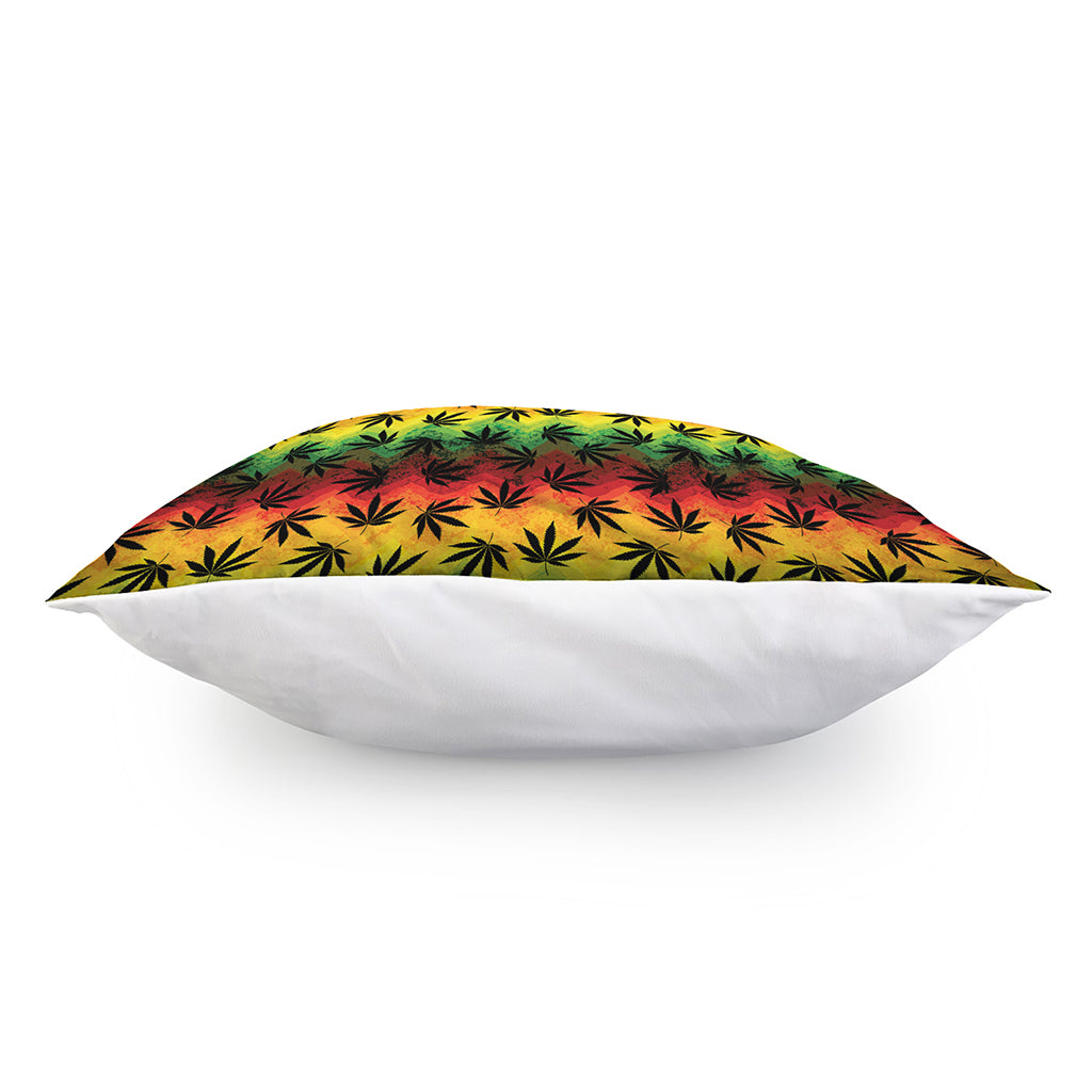 Cannabis Rasta Pattern Print Pillow Cover