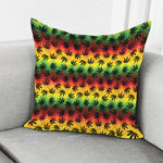 Cannabis Rasta Pattern Print Pillow Cover