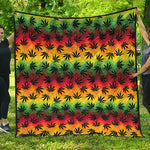 Cannabis Rasta Pattern Print Quilt