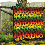 Cannabis Rasta Pattern Print Quilt