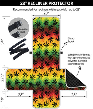 Cannabis Rasta Pattern Print Recliner Protector