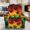 Cannabis Rasta Pattern Print Recliner Slipcover