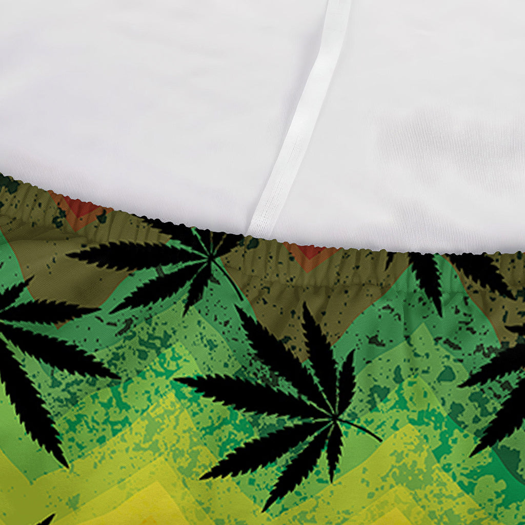 Cannabis Rasta Pattern Print Sofa Cover