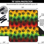 Cannabis Rasta Pattern Print Sofa Protector