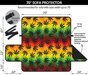 Cannabis Rasta Pattern Print Sofa Protector