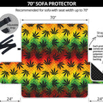 Cannabis Rasta Pattern Print Sofa Protector