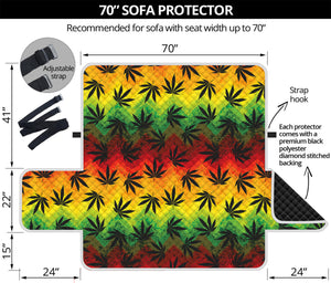 Cannabis Rasta Pattern Print Sofa Protector