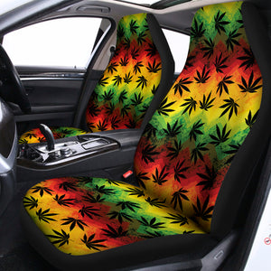 Cannabis Rasta Pattern Print Universal Fit Car Seat Covers