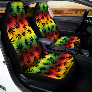 Cannabis Rasta Pattern Print Universal Fit Car Seat Covers