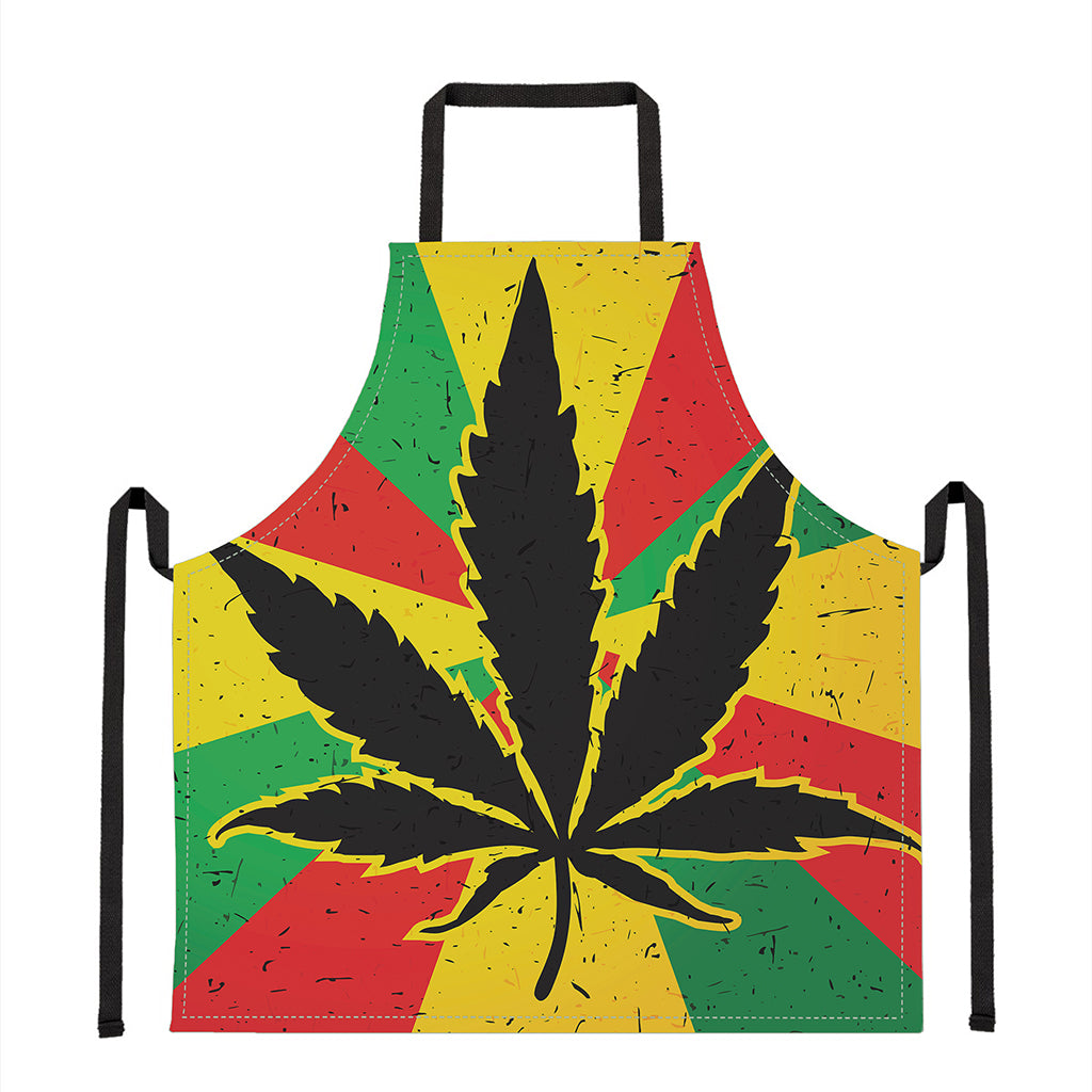 Cannabis Rasta Print Apron