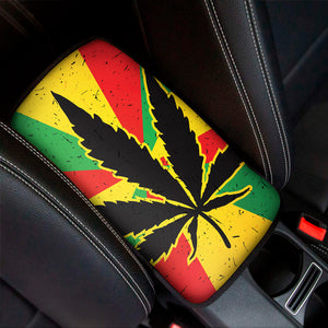 Cannabis Rasta Print Car Center Console Cover