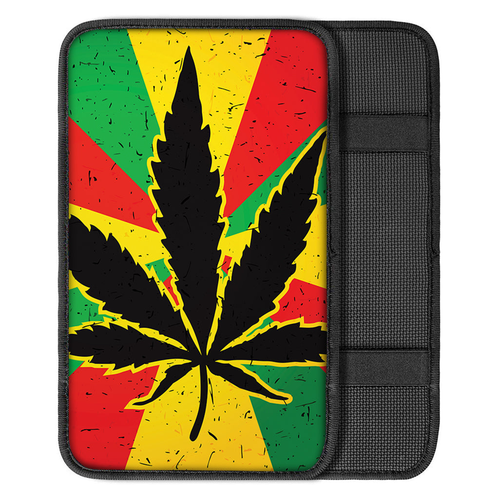 Cannabis Rasta Print Car Center Console Cover