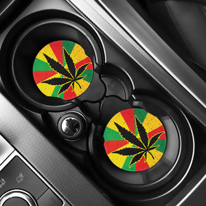 Cannabis Rasta Print Car Coasters