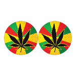 Cannabis Rasta Print Car Coasters