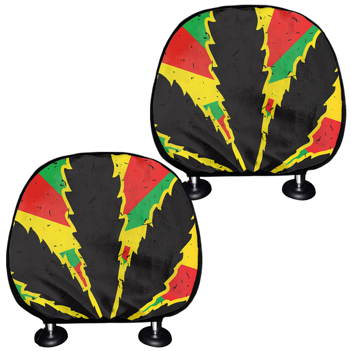 Cannabis Rasta Print Car Headrest Covers