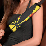 Cannabis Rasta Print Car Seat Belt Covers