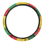 Cannabis Rasta Print Car Steering Wheel Cover