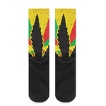 Cannabis Rasta Print Crew Socks