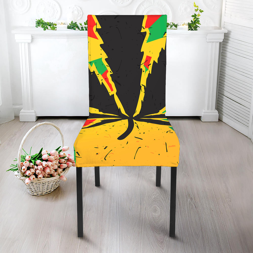 Cannabis Rasta Print Dining Chair Slipcover