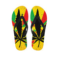 Cannabis Rasta Print Flip Flops