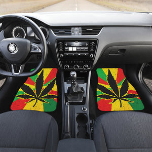 Cannabis Rasta Print Front and Back Car Floor Mats