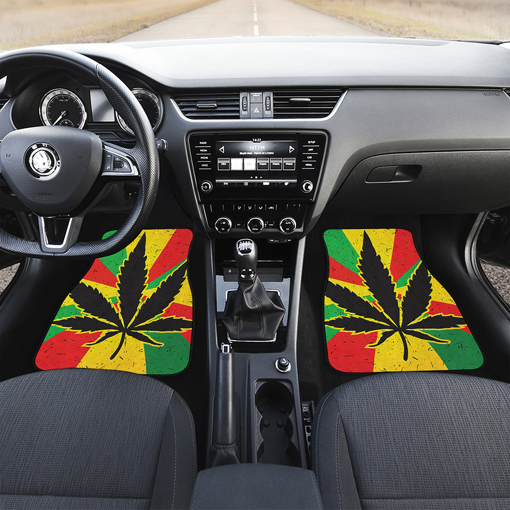 Cannabis Rasta Print Front Car Floor Mats