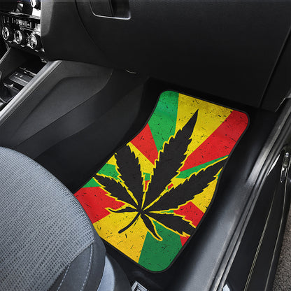 Cannabis Rasta Print Front Car Floor Mats