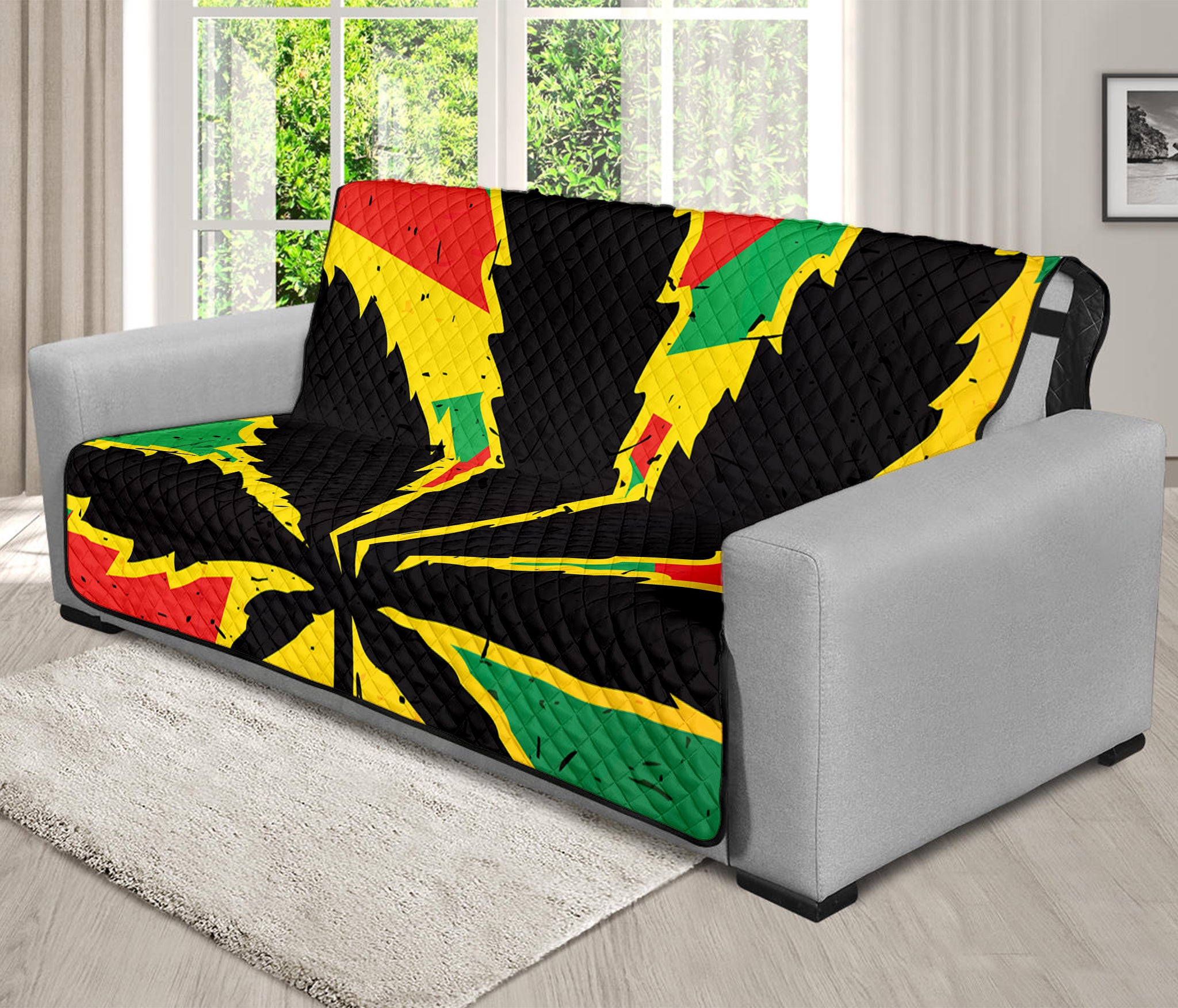 Cannabis Rasta Print Futon Protector