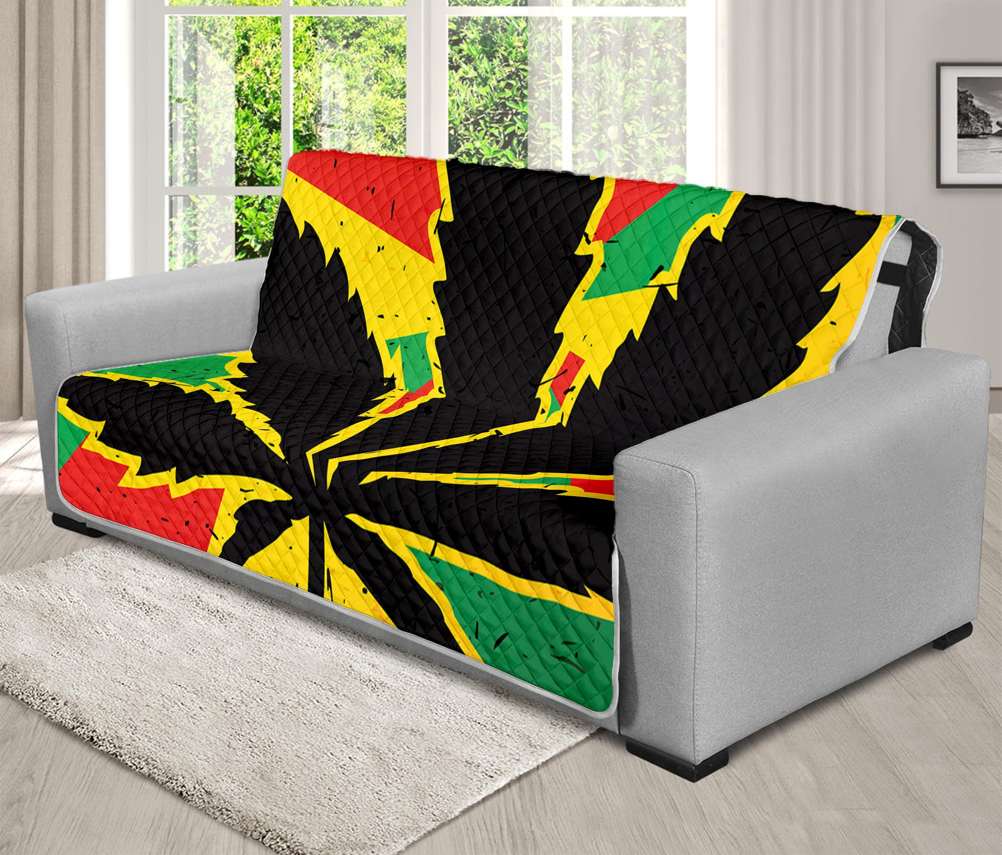 Cannabis Rasta Print Futon Protector