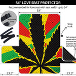 Cannabis Rasta Print Loveseat Protector