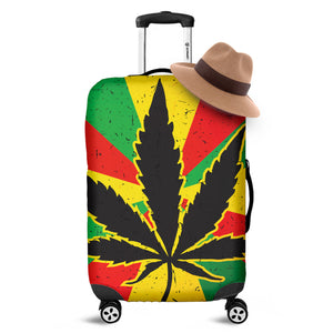 Cannabis Rasta Print Luggage Cover