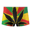 Cannabis Rasta Print Men's Boxer Briefs