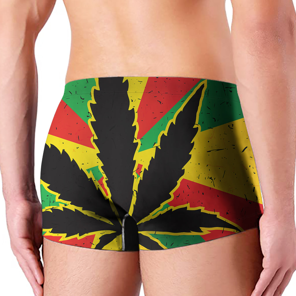 Cannabis Rasta Print Men's Boxer Briefs