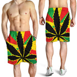 Cannabis Rasta Print Men's Shorts