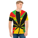 Cannabis Rasta Print Men's T-Shirt