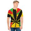 Cannabis Rasta Print Men's T-Shirt